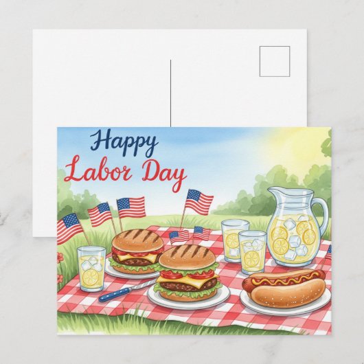 Happy Labor Dayはがき ポストカード (正面/裏面)