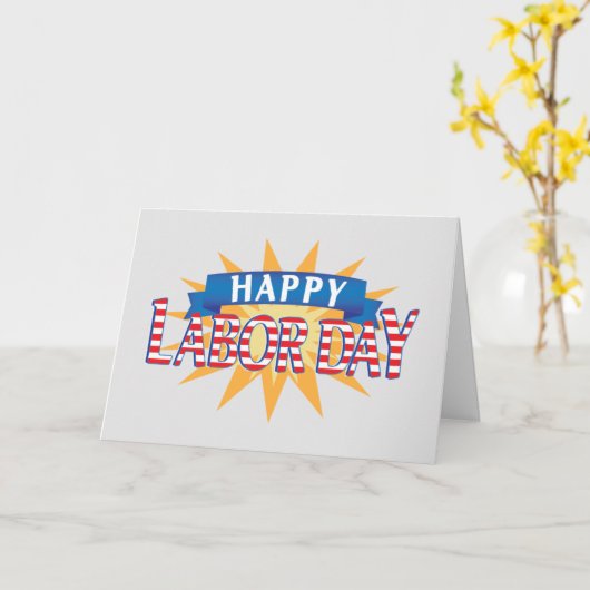 Happy Labor Dayカード カード (黄色い花)