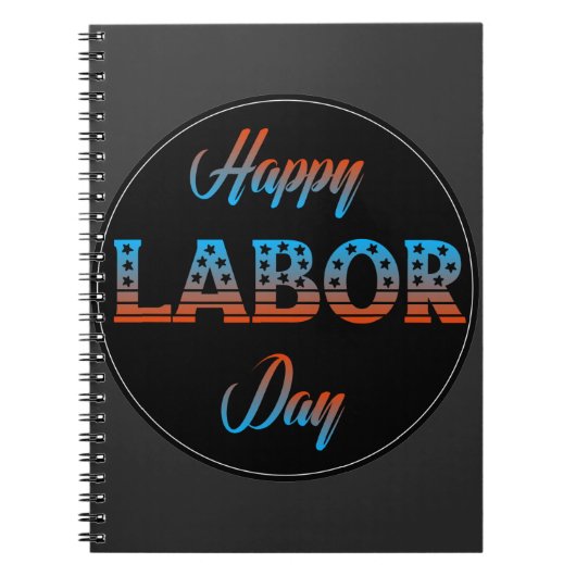 Happy Labor Dayサイン帳 ノートブック (正面)