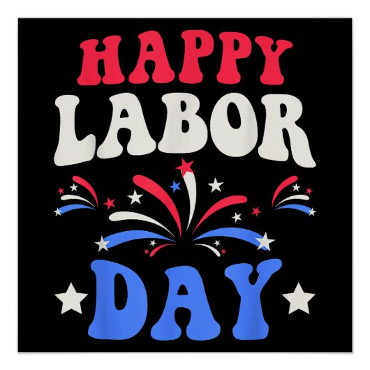Happy Labor Dayメンズウィメンズキッズ ポスター (正面)