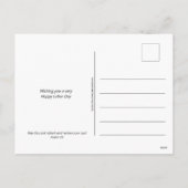 HAPPY LABOR DAY愛国的なクリスチャンUSAホリデーポー シーズンポストカード (裏面)