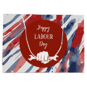 Happy Labor Day抱き枕 – 愛国赤白, A ラージペーパーバッグ (裏面)
