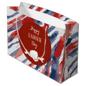 Happy Labor Day抱き枕 – 愛国赤白, A ラージペーパーバッグ (裏面アングル)