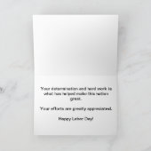 Happy Labor Day米国国旗 カード (内部)