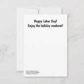 Happy labor day クール Cat Greeting Card サンキューカード (裏面)