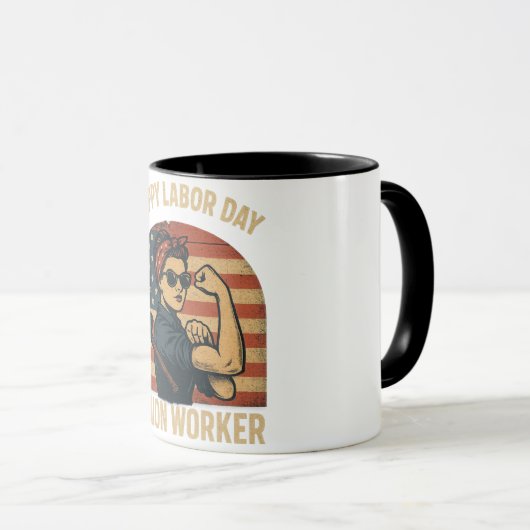 Happy Labor Day マグカップ (正面右)