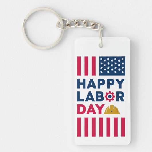 Happy Labor Day、統一された州 キーホルダー (正面)