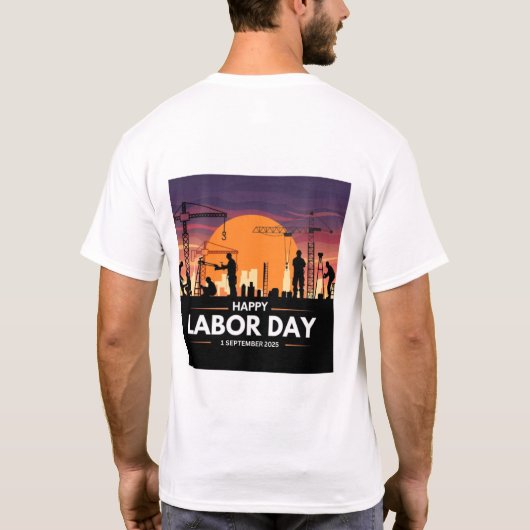 Happy Labor Day 2025 Tシャツ (裏面)