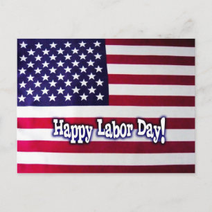 Happy Labor Day American Flagはがき ポストカード