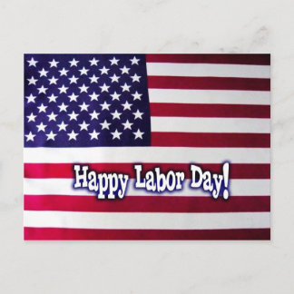 Happy Labor Day American Flagはがき ポストカード