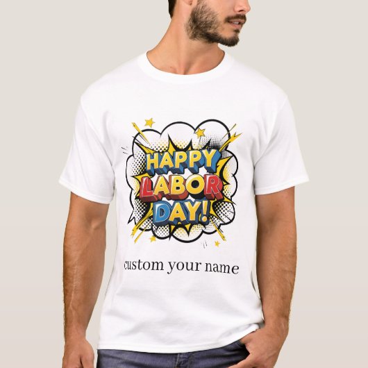 Happy labor day design tシャツ (正面)