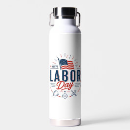 Happy Labor Day / Día del Trabajo Clásico ウォーターボトル