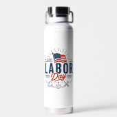 Happy Labor Day / Día del Trabajo Clásico ウォーターボトル (背面)