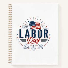 Happy Labor Day / Día del Trabajo Clásico ノートブック