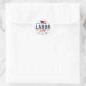 Happy Labor Day / Día del Trabajo Clásico ラウンドシール (バッグ)