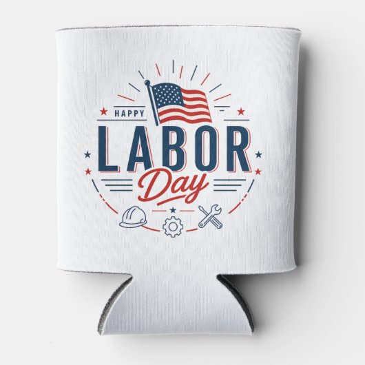 Happy Labor Day / Día del Trabajo Clásico 缶クーラー (正面)