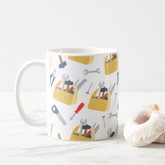 Happy Labor Day, may effort never be lacking コーヒーマグカップ (ドーナツ)