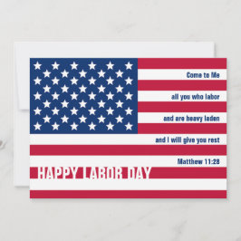HAPPY LABOR DAY Patriotic Christian USA シーズンカード