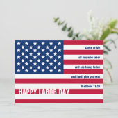 HAPPY LABOR DAY Patriotic Christian USA シーズンカード (スタンド正面)