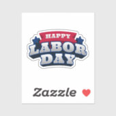 Happy Labor Day Patriotic Vinyl Custom Cut Sticker シール (シート)