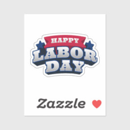 Happy Labor Day Patriotic Vinyl Custom Cut Sticker シール