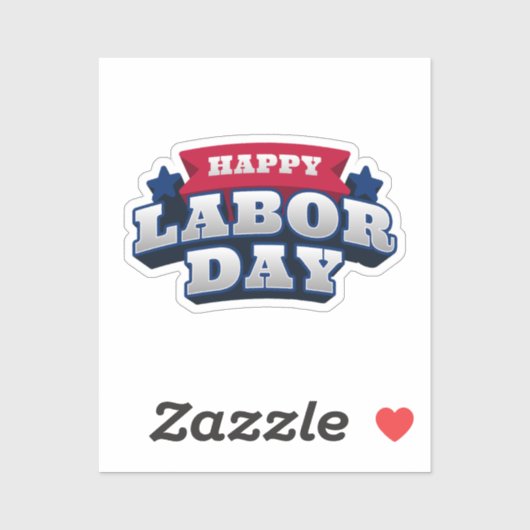 Happy Labor Day Patriotic Vinyl Custom Cut Sticker シール (シート)