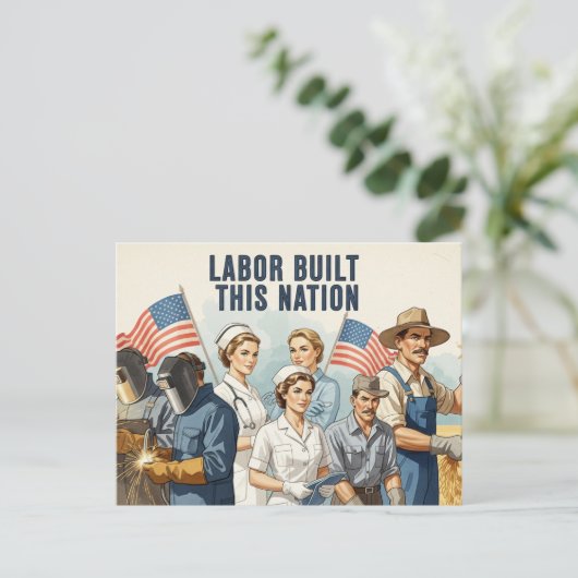 Happy Labor Day Postcard ポストカード (スタンド正面)