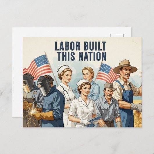Happy Labor Day  Postcard ポストカード (正面/裏面)