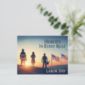 Happy Labor Day  Postcard ポストカード (スタンド正面)
