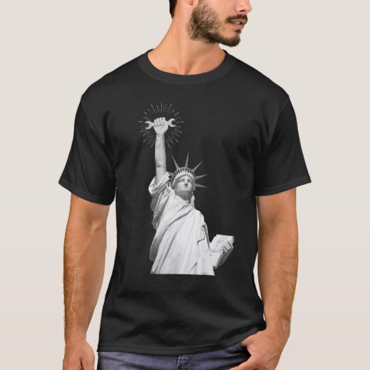 Happy Labor Day Shirt Statue of Liberty Labor Day Tシャツ (正面)