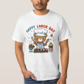 Happy Labor Day Teddy Bear Tシャツ (正面)