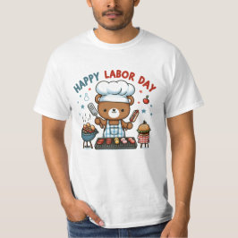 Happy Labor Day Teddy Bear Tシャツ