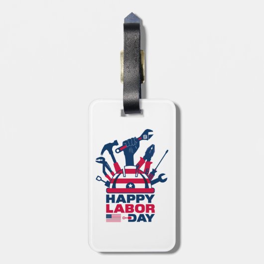 Happy Labor day Weekend ラゲッジタグ (裏面縦)