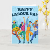 Happy Labour Day Greeting Card カード (黄色い花)