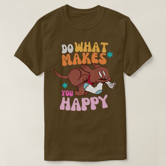 Happy Labrador Retro Hippie 60s VIBES Men's Women' Tシャツ (デザイン正面)