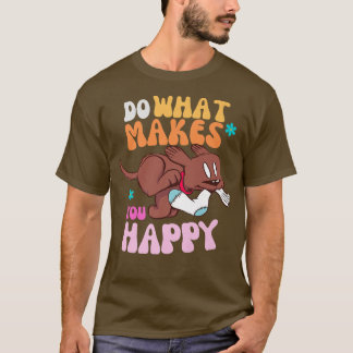 Happy Labrador Retro Hippie 60s VIBES Men's Women' Tシャツ