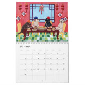 Happy Labradors Fun Life Calendar カレンダー (2月 2027)
