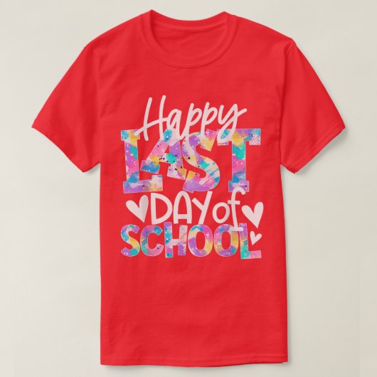 Happy Last Day of Schoolの学生と先生 Tシャツ (デザイン正面)
