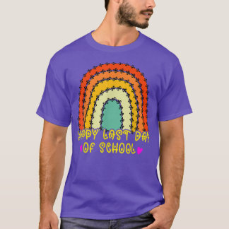 Happy Last Day of School Rainbow Teacher Student G Tシャツ