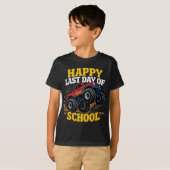 Happy Last Day Of School Shirt Boys Monster Truck Tシャツ (正面フル)