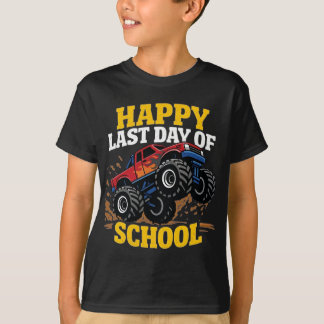 Happy Last Day Of School Shirt Boys Monster Truck Tシャツ