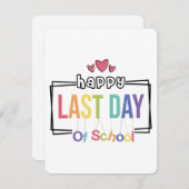 Happy Last Day Of School Svg，夏休みSvg シーズンカード (正面/裏面)