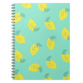 Happy Lemons Pattern | Notebook Journal ノートブック (正面)