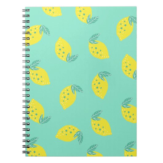 Happy Lemons Pattern | Notebook Journal ノートブック (正面)