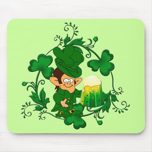 Happy Leprechaunマウスパッド マウスパッド (正面)