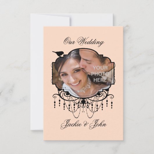 Happy Life ～写真挿入招待状/ RSVP (正面)