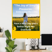 Happy Life Secret:小さなことに喜びを見出す ポスター (ホームオフィス)