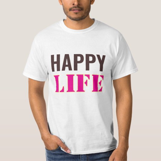 Happy life t-shirt  tシャツ (正面)