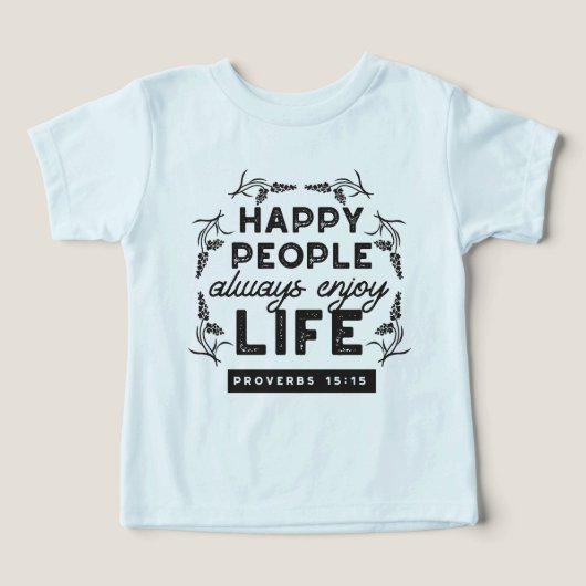 Happy Life with Faith – Proverbs 15:15 Art (デザイン正面)