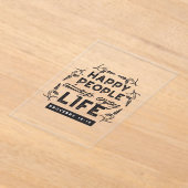 Happy Life with Faith – Proverbs 15:15 Art アクリル招待状 (レイダウン)